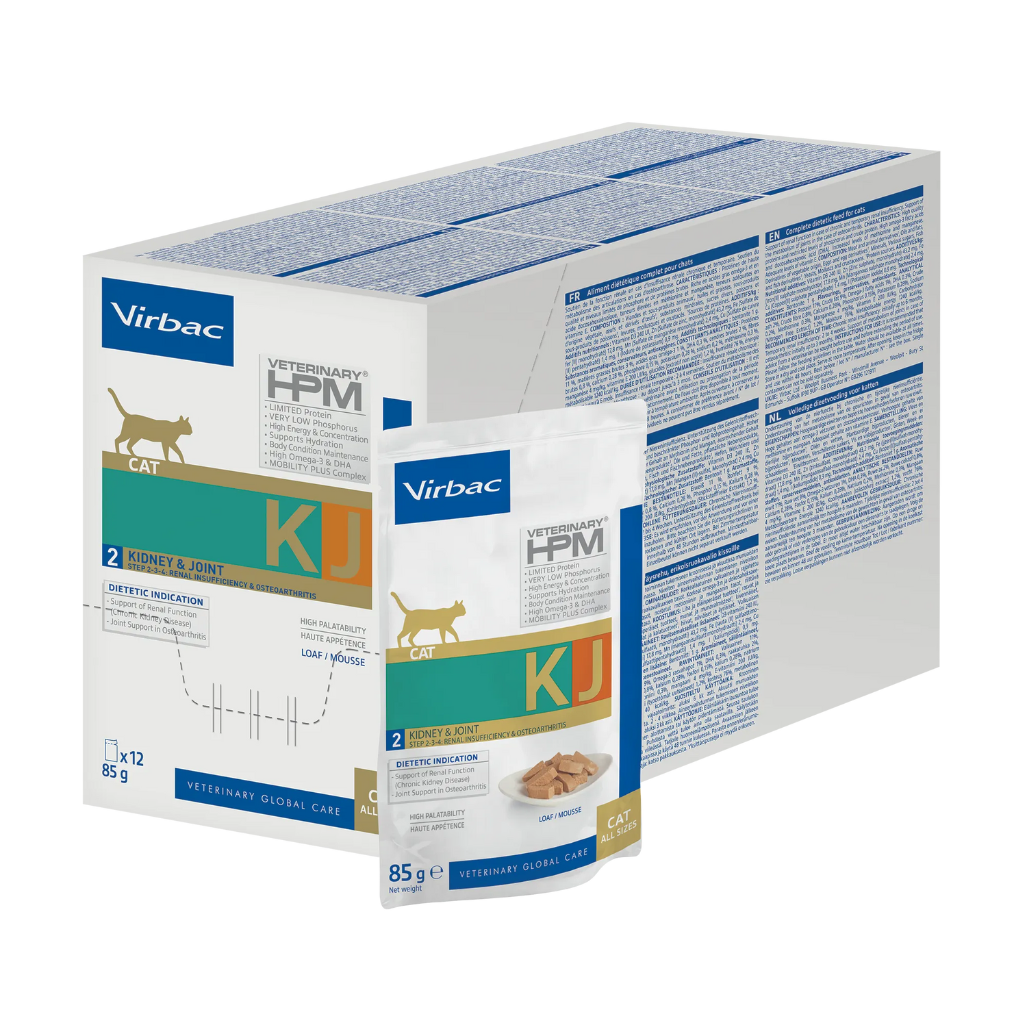 Virbac Veterinary HPM Diététique Early Kidney Joint sachet repas - pâtée chat