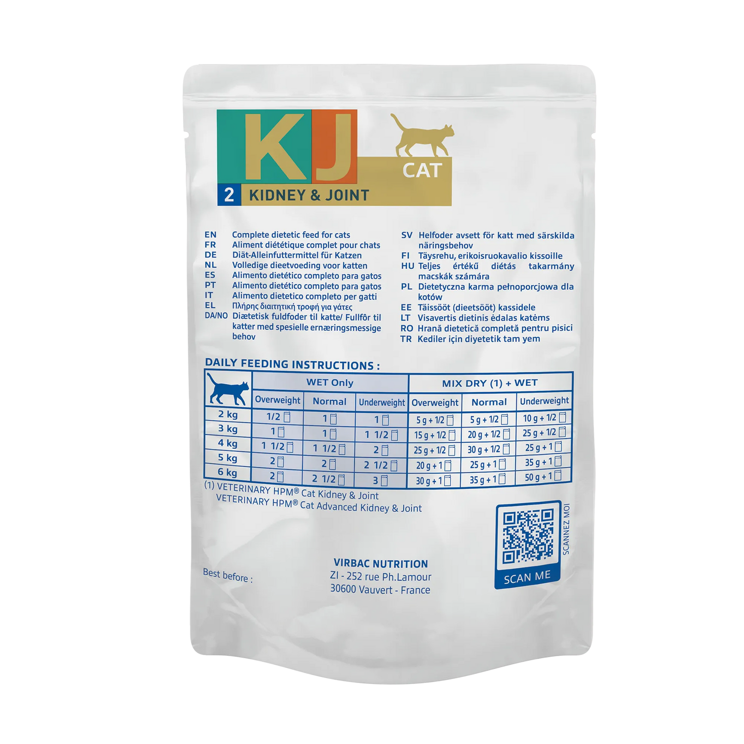 Virbac Veterinary HPM Diététique Early Kidney Joint sachet repas - pâtée chat