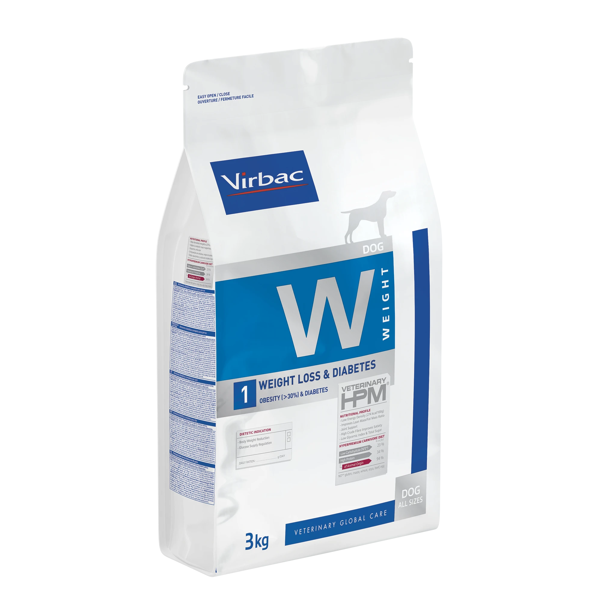 Virbac Veterinary HPM Diététique Weight Loss &amp; Diabetes - croquettes chien