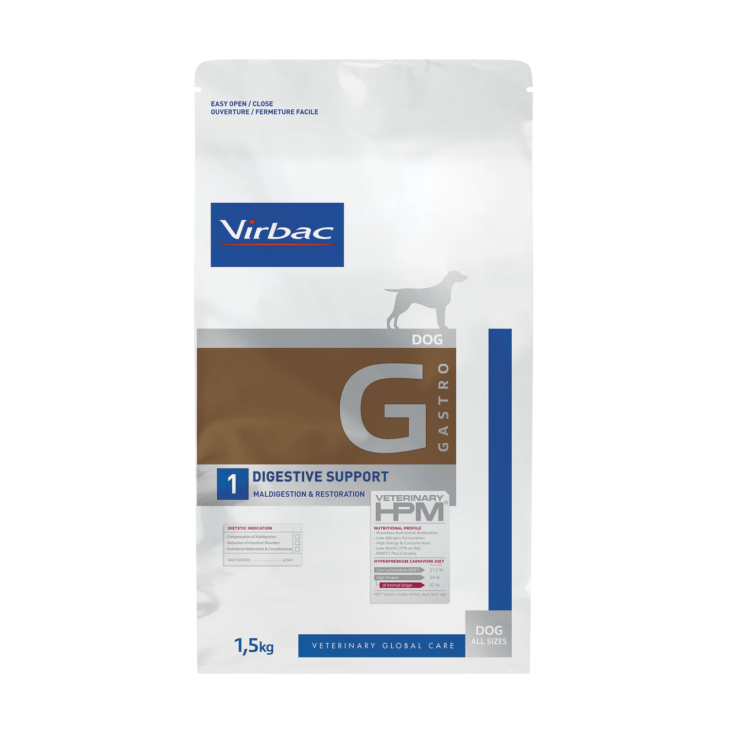Virbac Veterinary HPM Diététique Gastro Digestive Support - croquettes chien