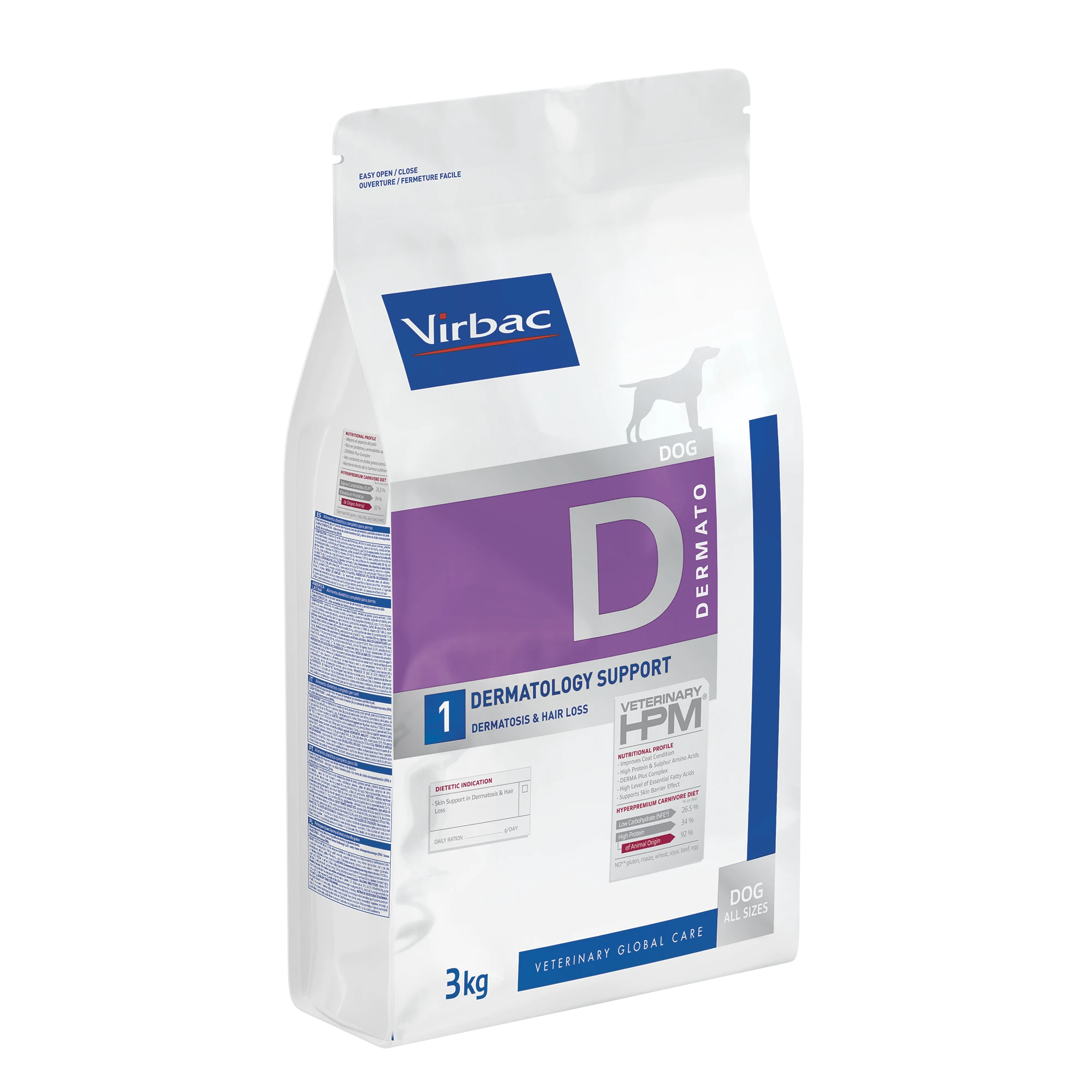 Virbac Veterinary HPM Diététique Dermatology support - croquettes chien