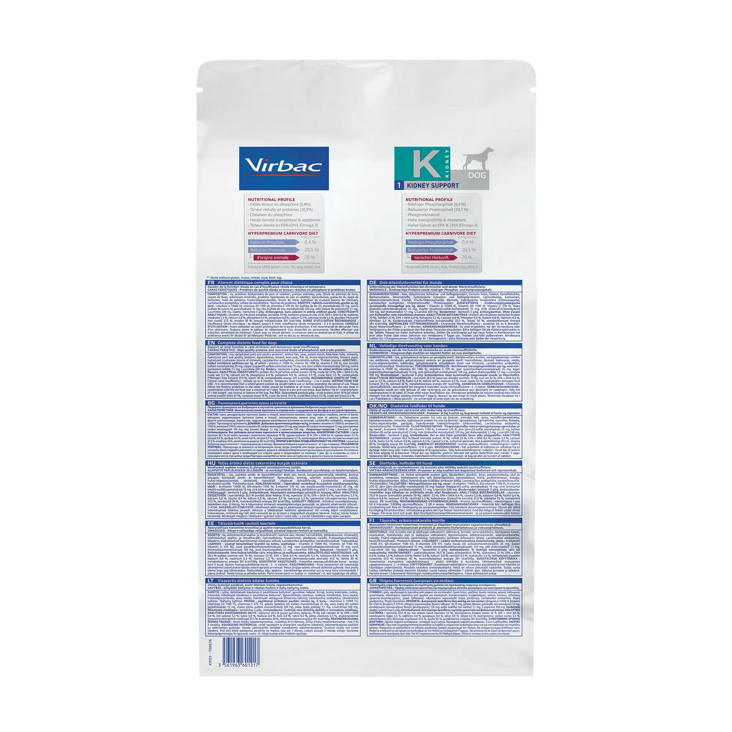 Virbac Veterinary HPM Diététique Kidney Support - croquettes chien