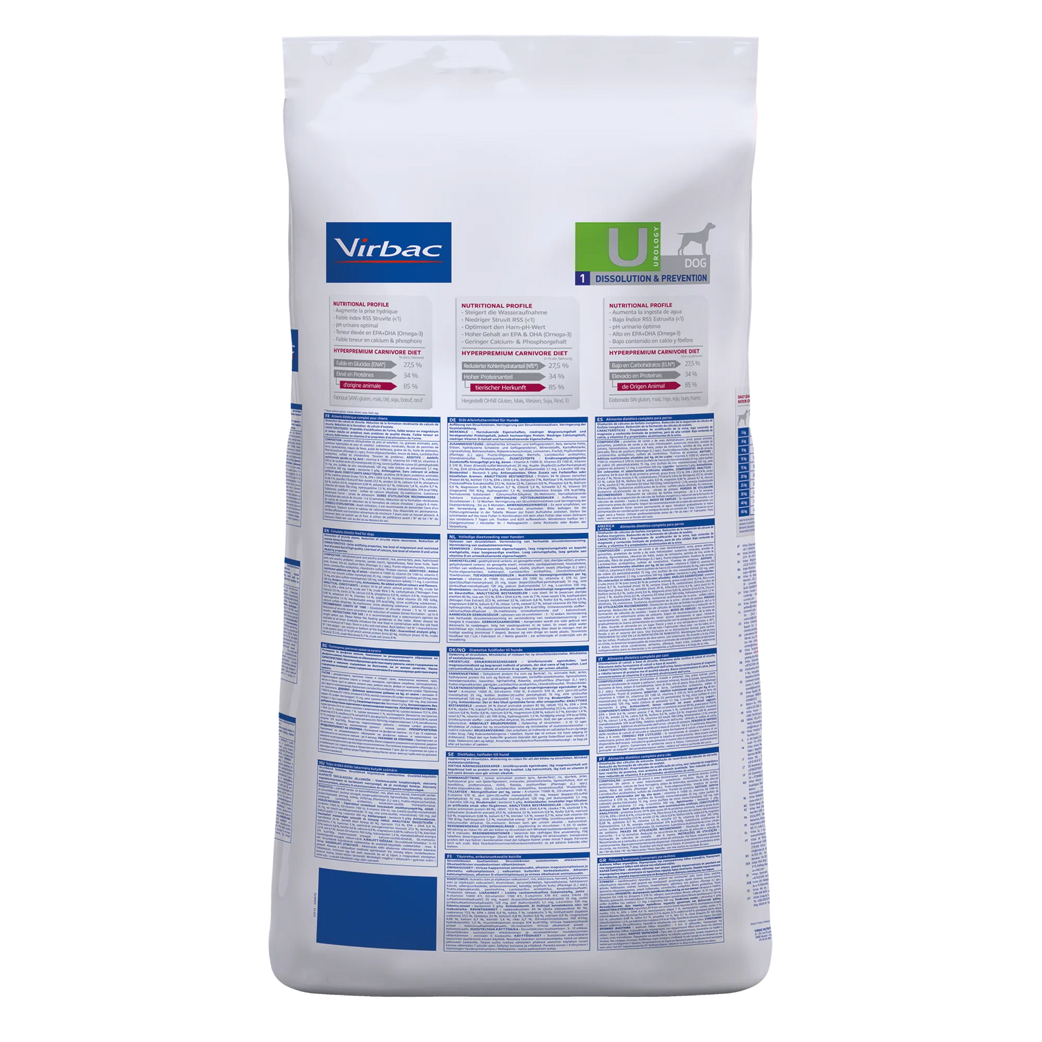 Virbac Veterinary HPM Diététique Urology Dissolution &amp; Prevention - croquettes chien