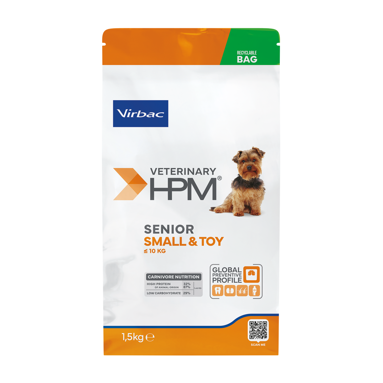 Virbac Veterinary HPM Physiologique Senior Small &amp; Toy - croquettes chien
