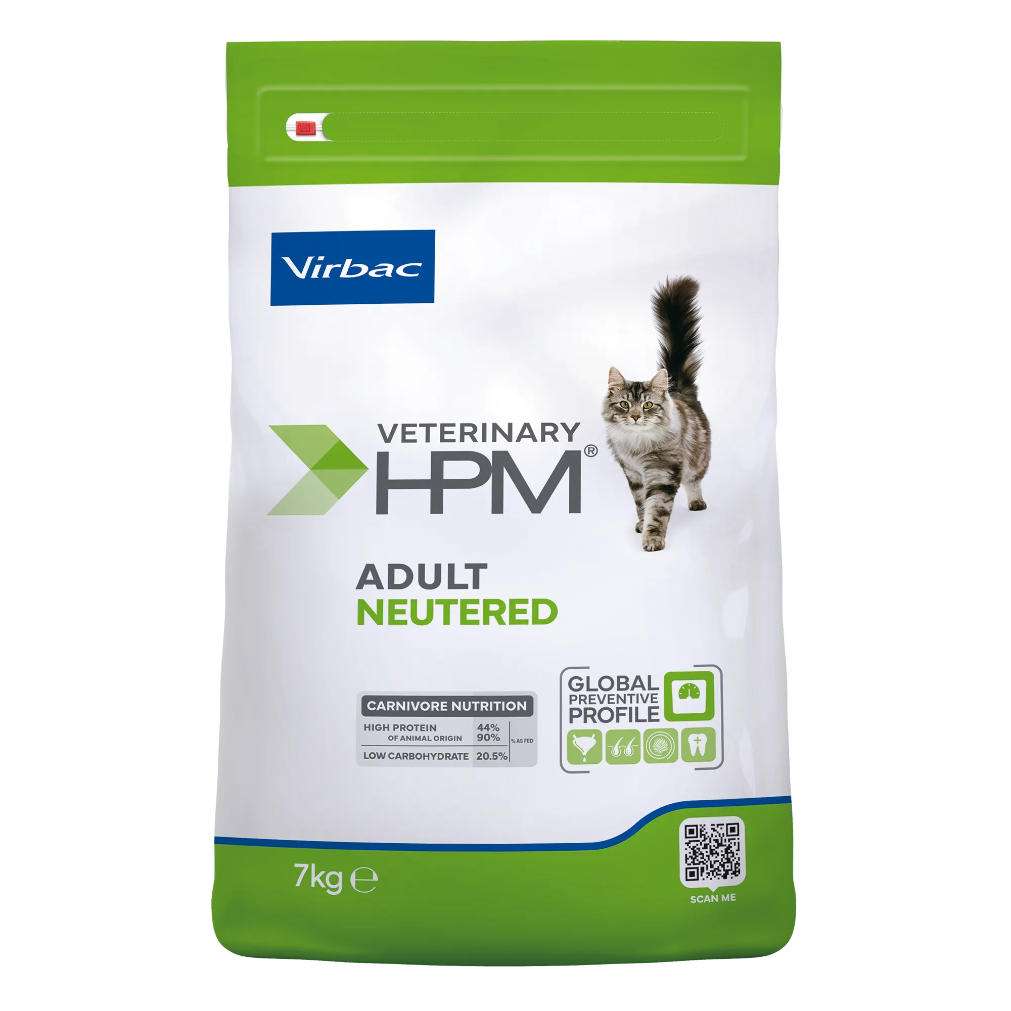 Virbac Veterinary HPM Adult with salmon Neutered &amp; Entire Cat - croquettes chat