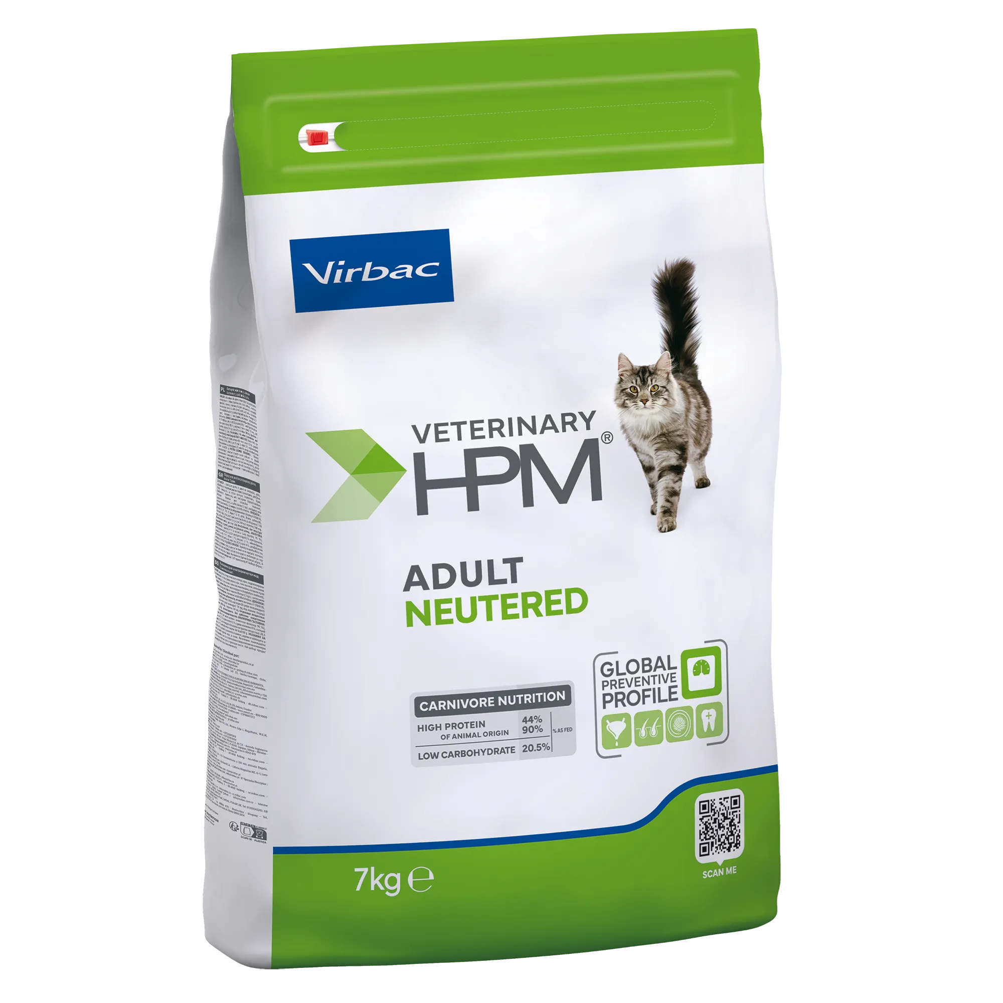 Virbac Veterinary HPM Adult with salmon Neutered &amp; Entire Cat - croquettes chat
