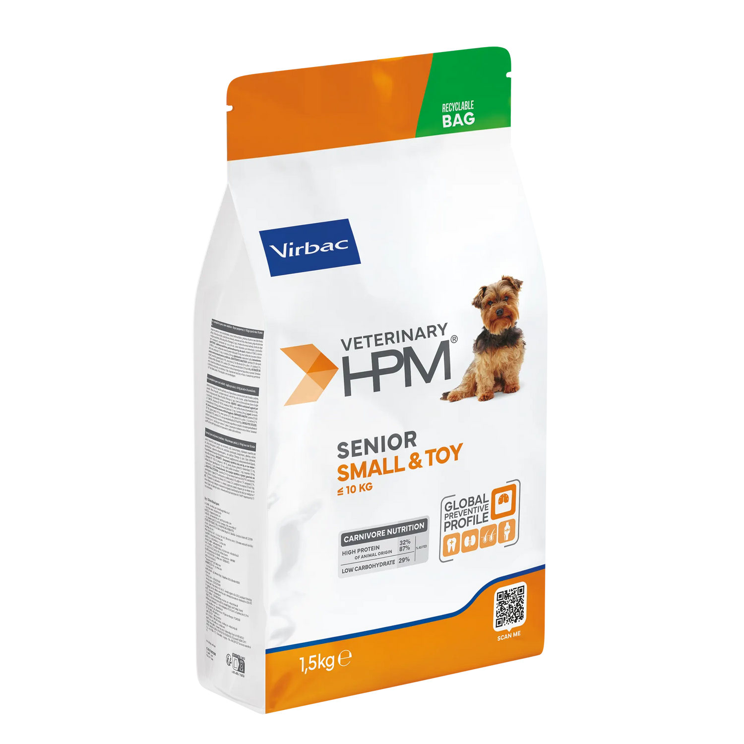 Veterinary HPM Senior Neutered Dog Small &amp; Toy - croquettes chien