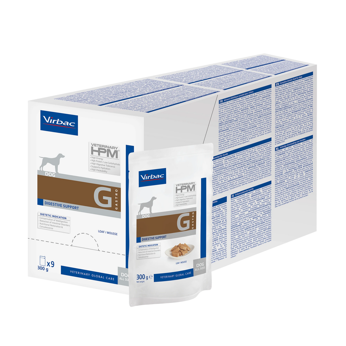 Veterinary HPM Digestive Support chien mousse