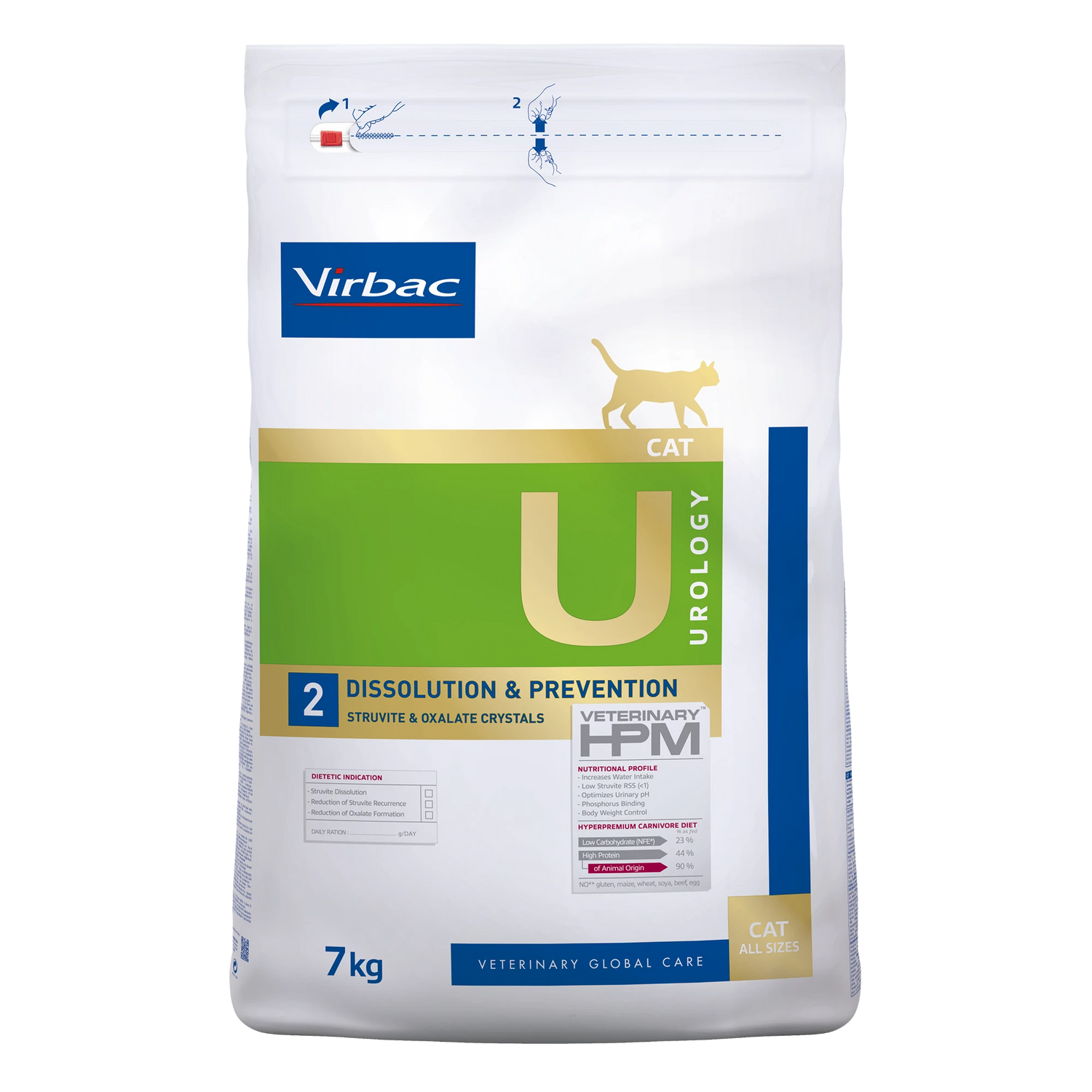 Virbac Veterinary HPM Diététique Urology Dissolution &amp; Prevention - croquettes chat
