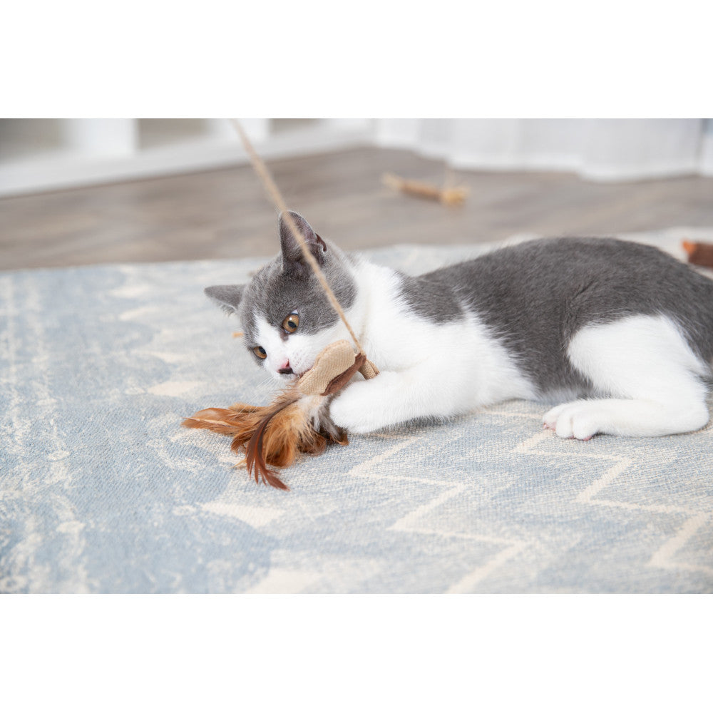Jouet canne à pêche Papillon chat