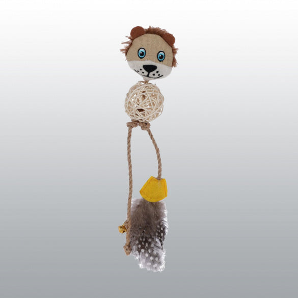 Jouet pour chat tête de Lion safari