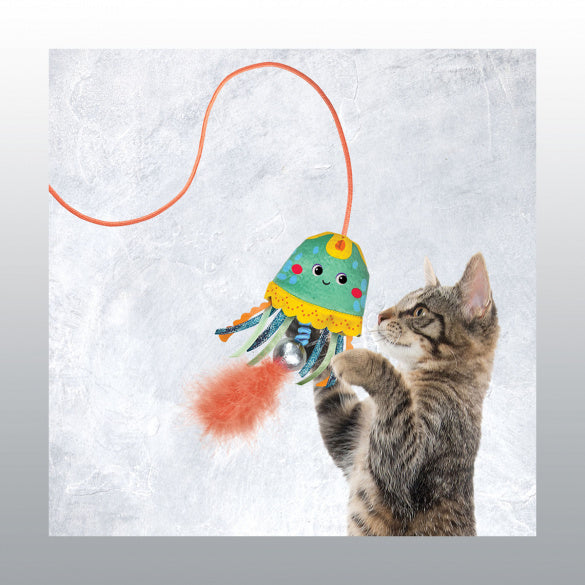 Jouet Teaser Jellyfish pour chat