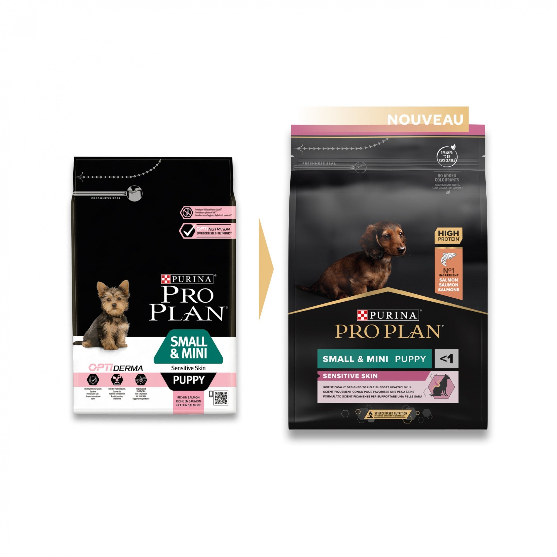 Pro Plan Sensitive Skin Small &amp; Mini Puppy au saumon - croquettes chiot