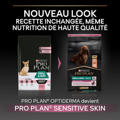 Pro Plan Sensitive Skin Small &amp; Mini Adult au saumon - croquettes chien
