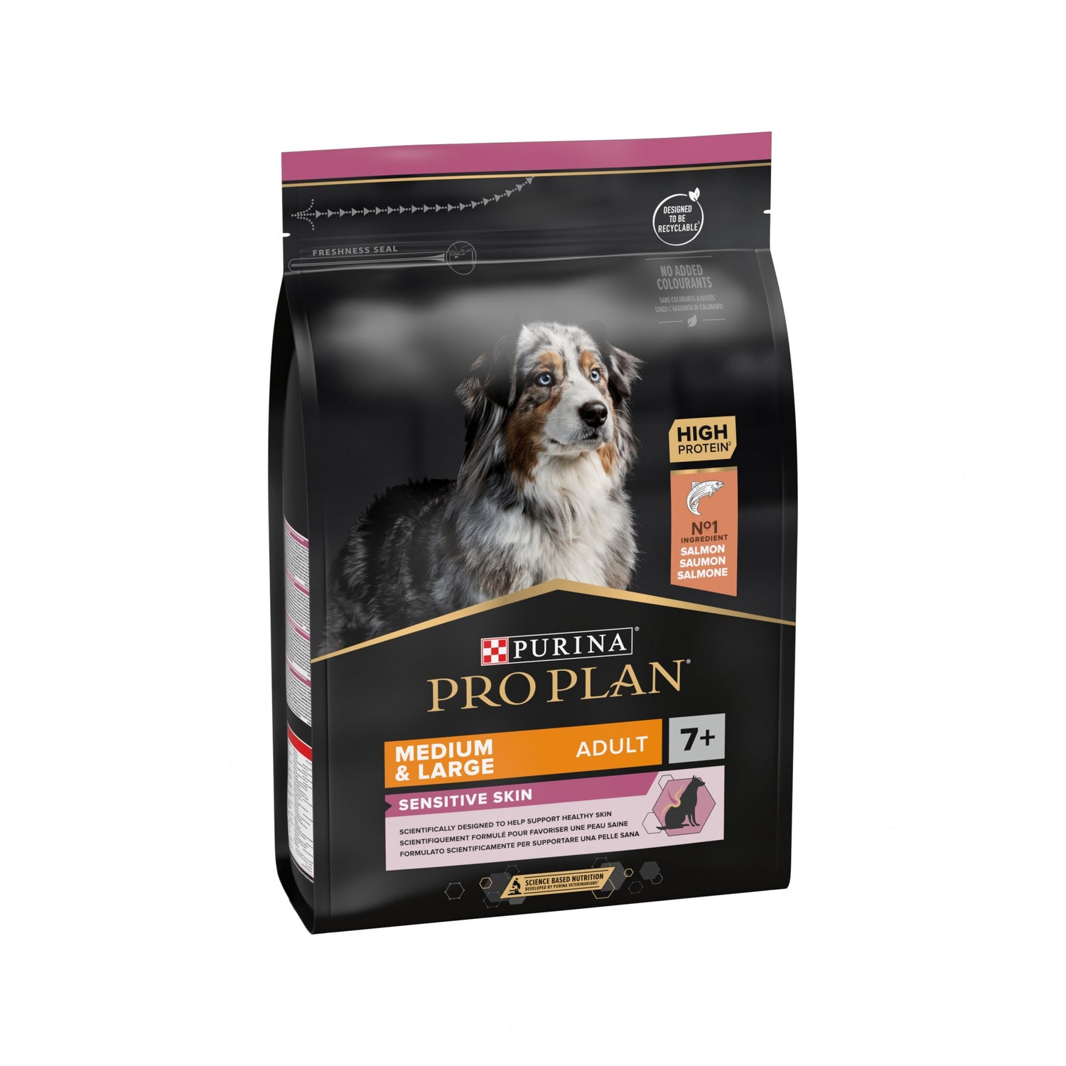 Pro Plan Sensitive Skin Medium &amp; Large Adult au saumon - croquettes chien