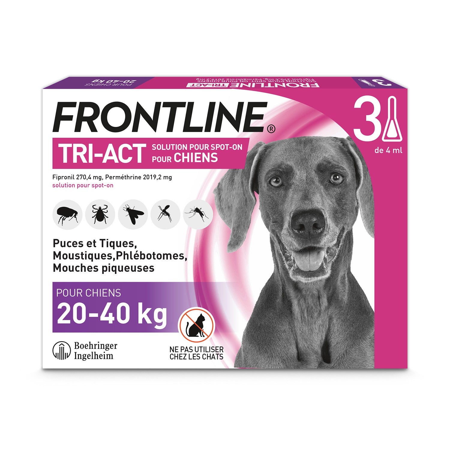 Pipettes Frontline Tri-act chien