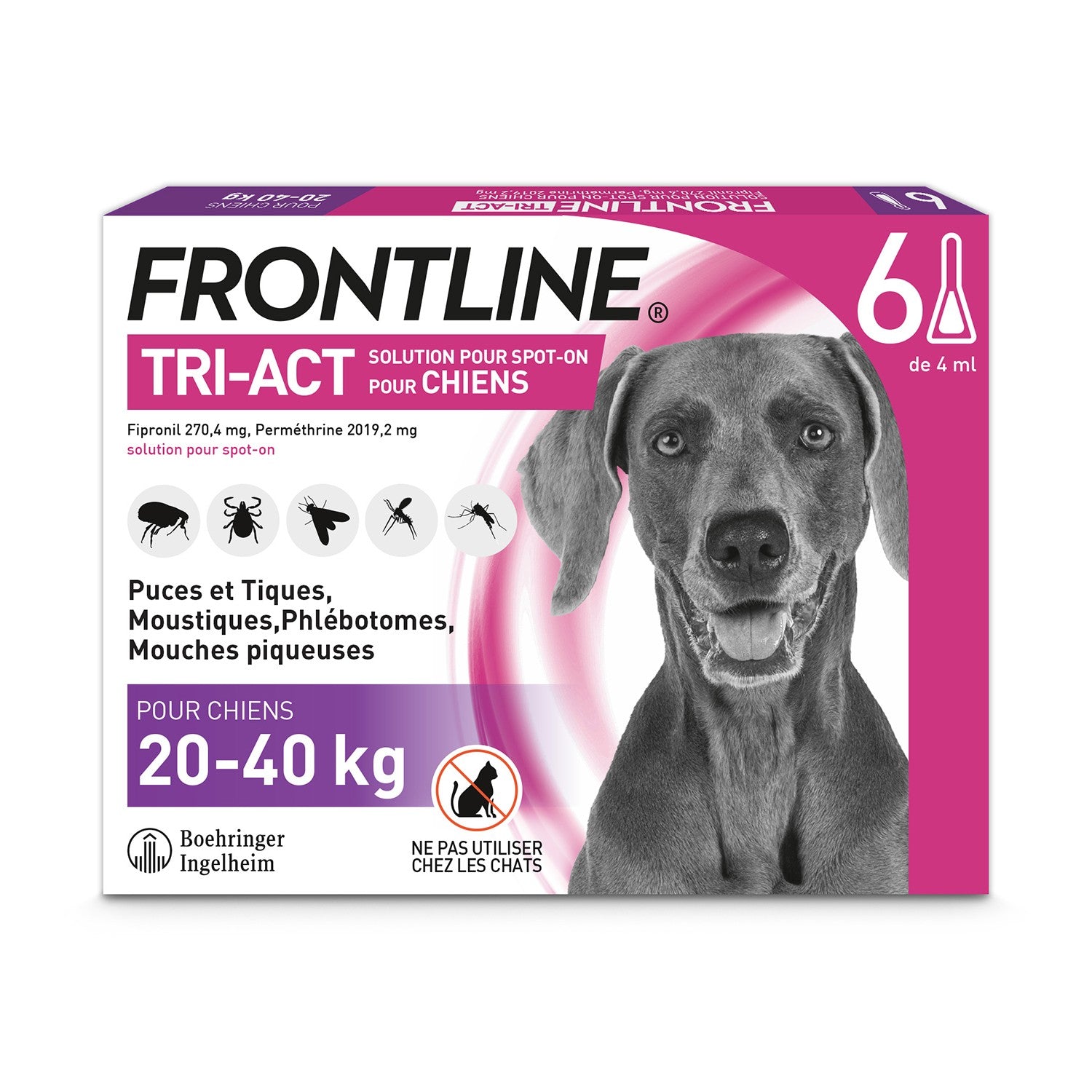 Pipettes Frontline Tri-act chien