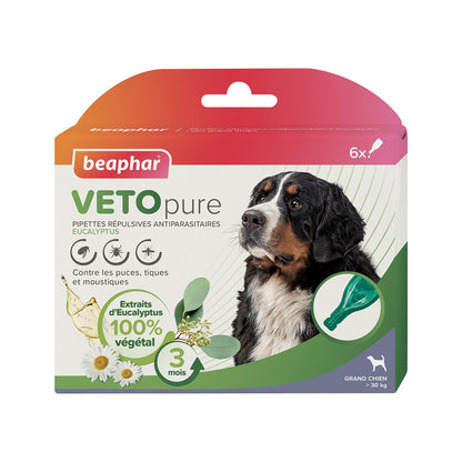 Pipettes répulsives antiparasitaire Vetopure chien