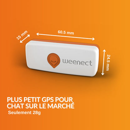 Collier GPS Weenect XS blanc chat