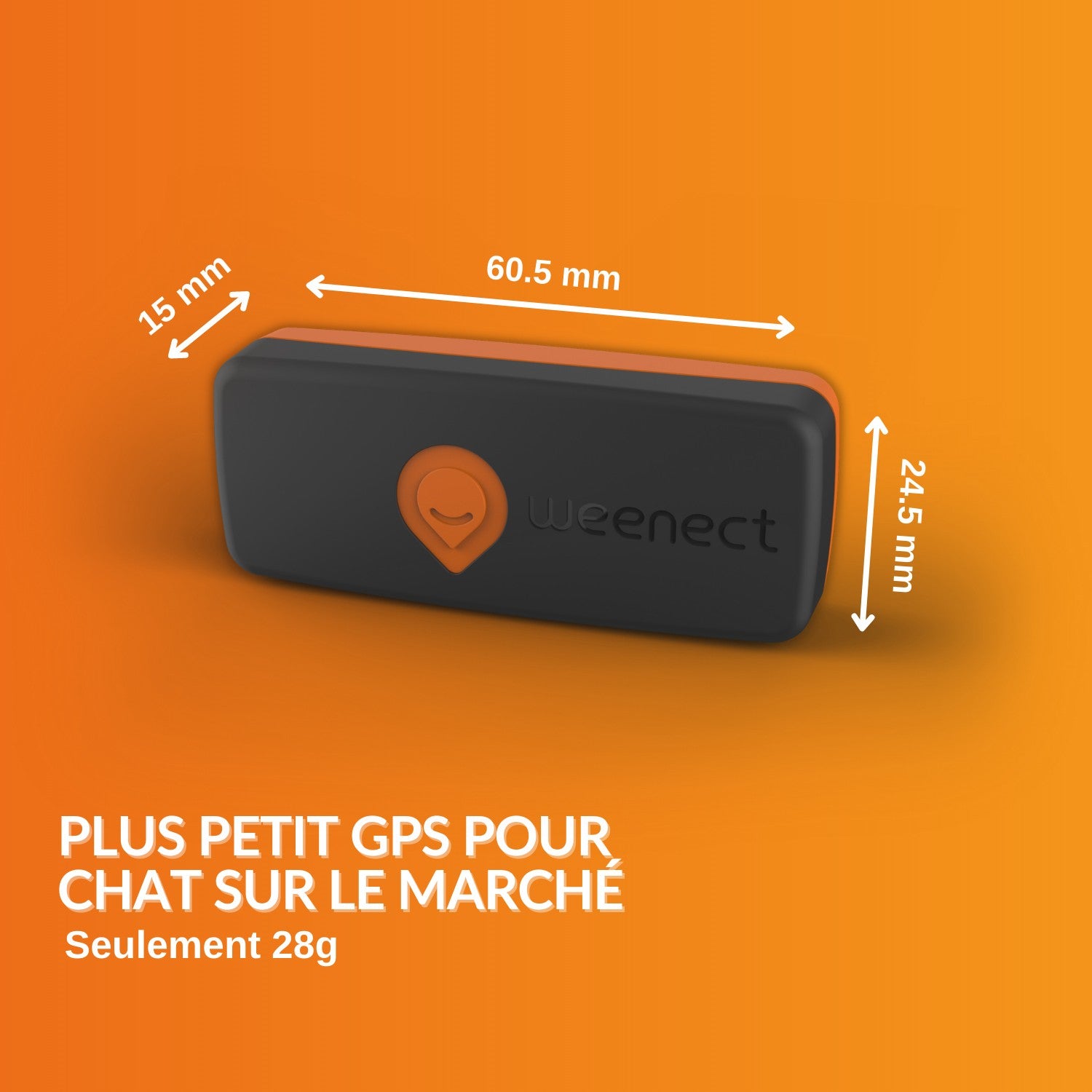 Collier GPS Weenect XS noir chat