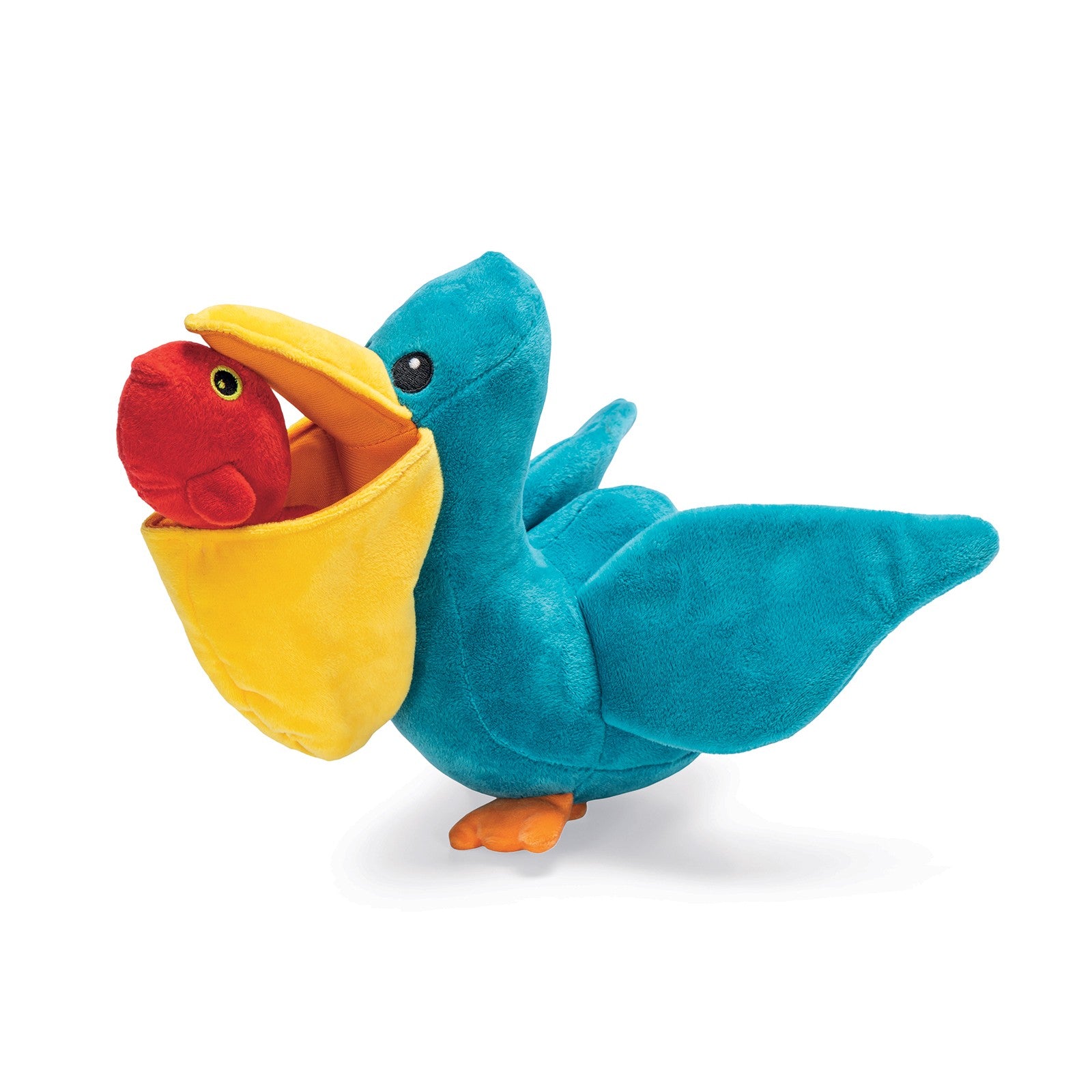 Peluche pélican chien