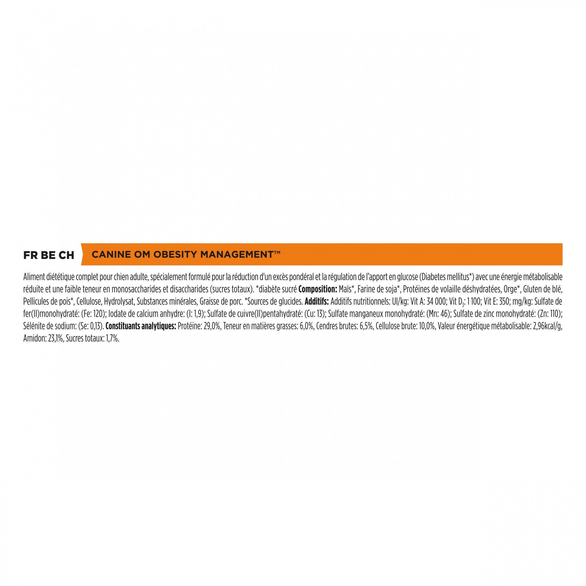 Pro Plan Veterinary Diets OM Obesity Management - aliment chien