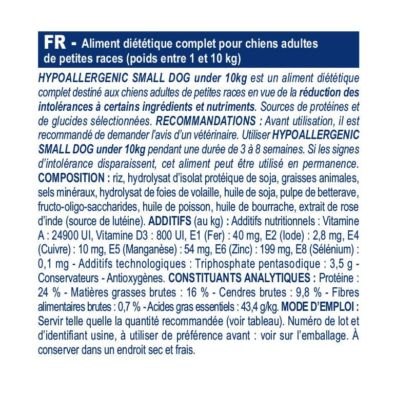 Royal Canin Veterinary Hypoallergenic Small Dogs - croquettes chien