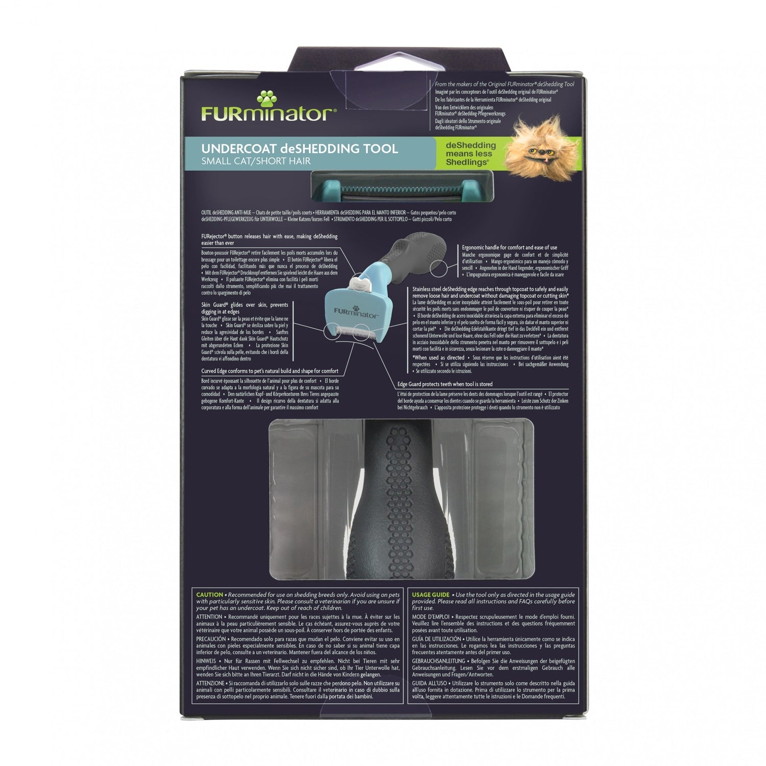 Brosse Furminator poils courts chien