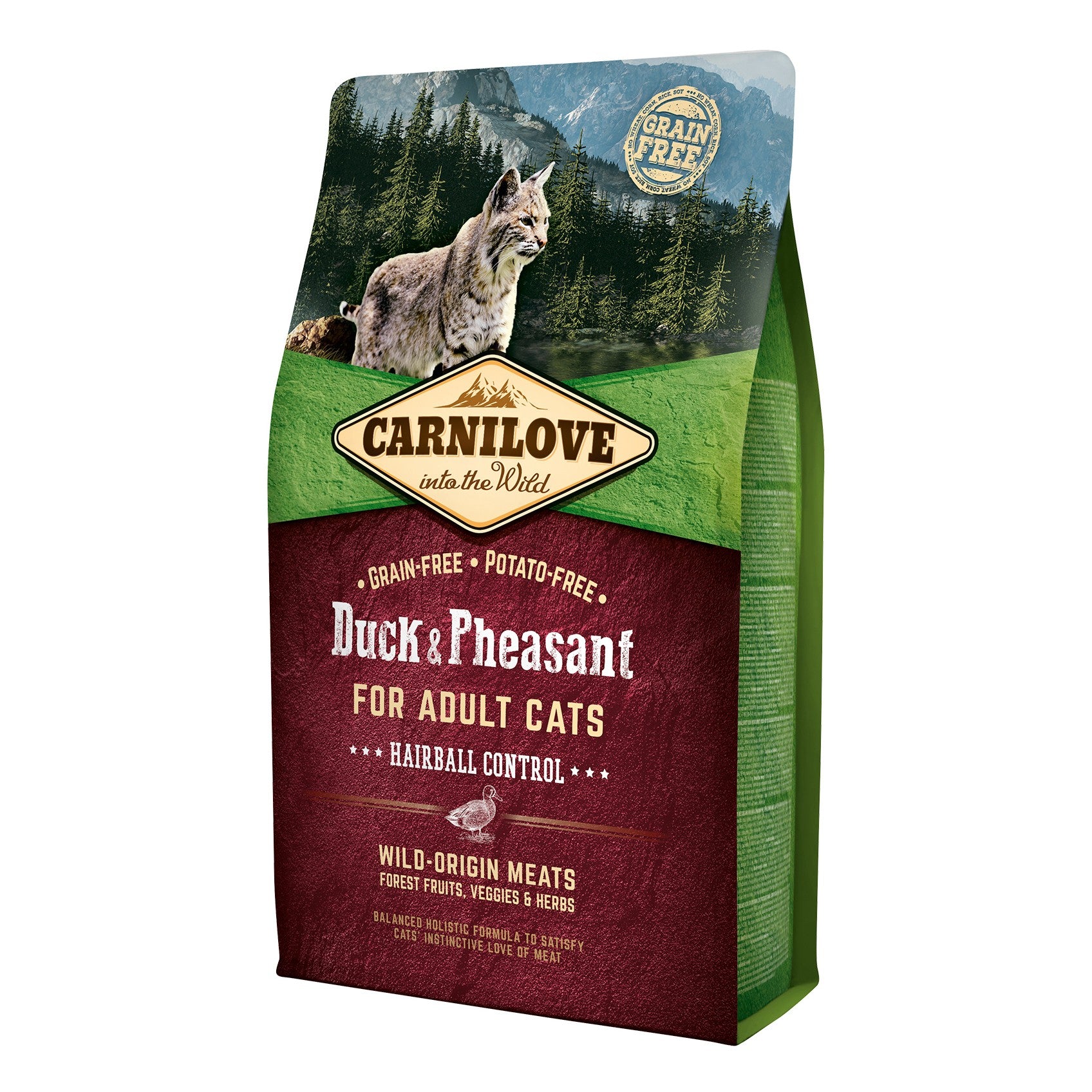 Carnilove Adult Hairball Control Canard &amp; Faisan - croquettes chat