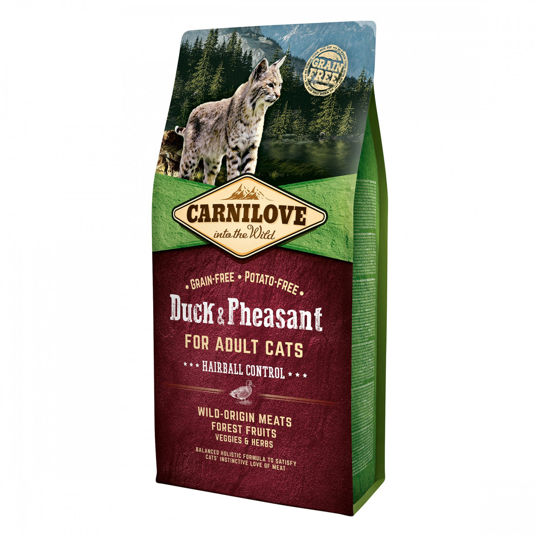 Carnilove Adult Hairball Control Canard &amp; Faisan - croquettes chat