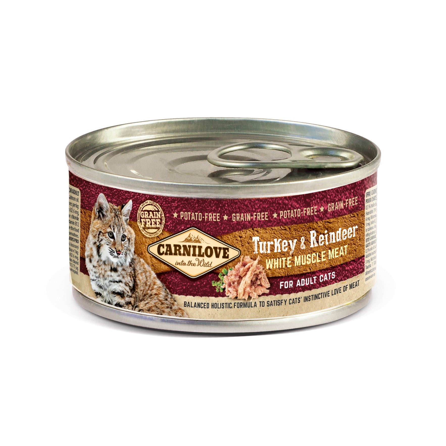 CARNILOVE Adult Dinde &amp; Renne en Boîte - Pâtée pour chat