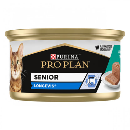 Pro Plan Longevis Senior en mousse au thon - pâtée pour chat