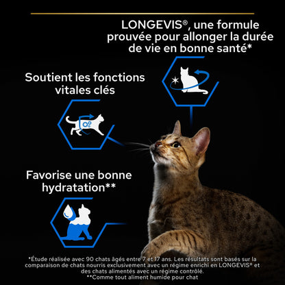 Pro Plan Longevis Senior en mousse au thon - pâtée pour chat