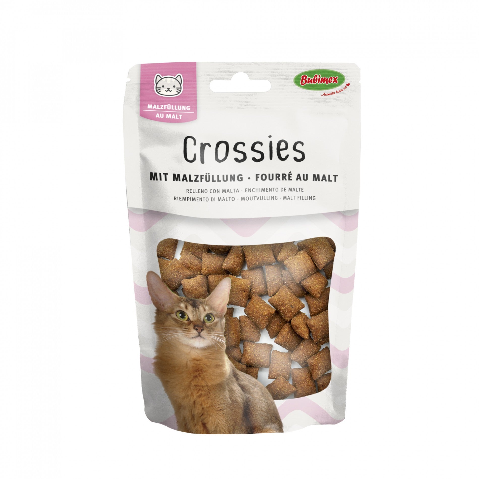 Crossies fourrés au malt friandises chat