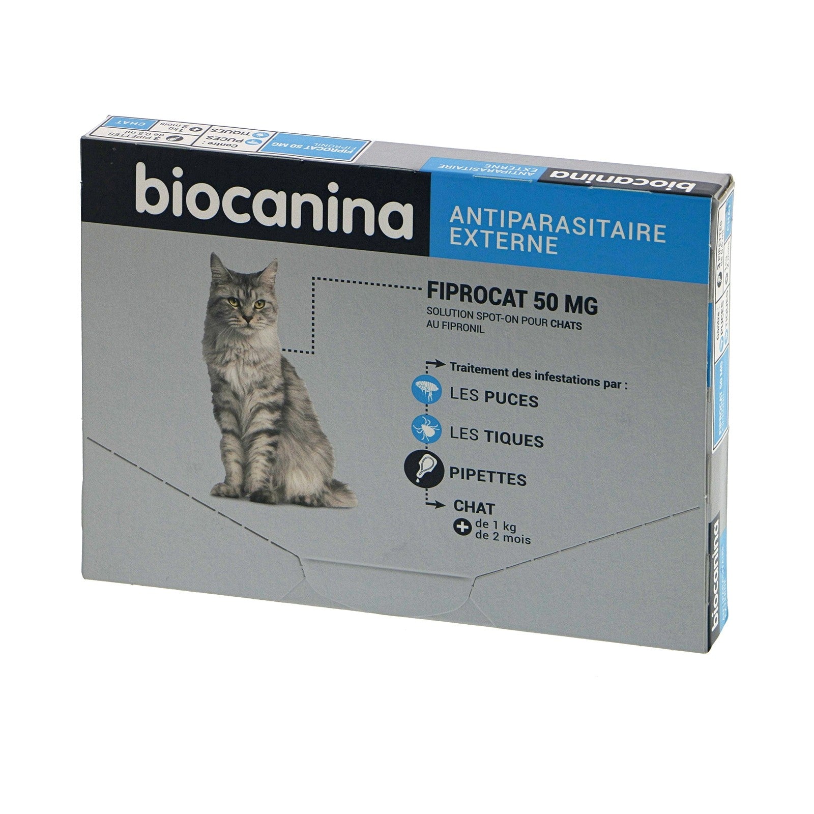 Pipettes Fiprocat Spot-On chat