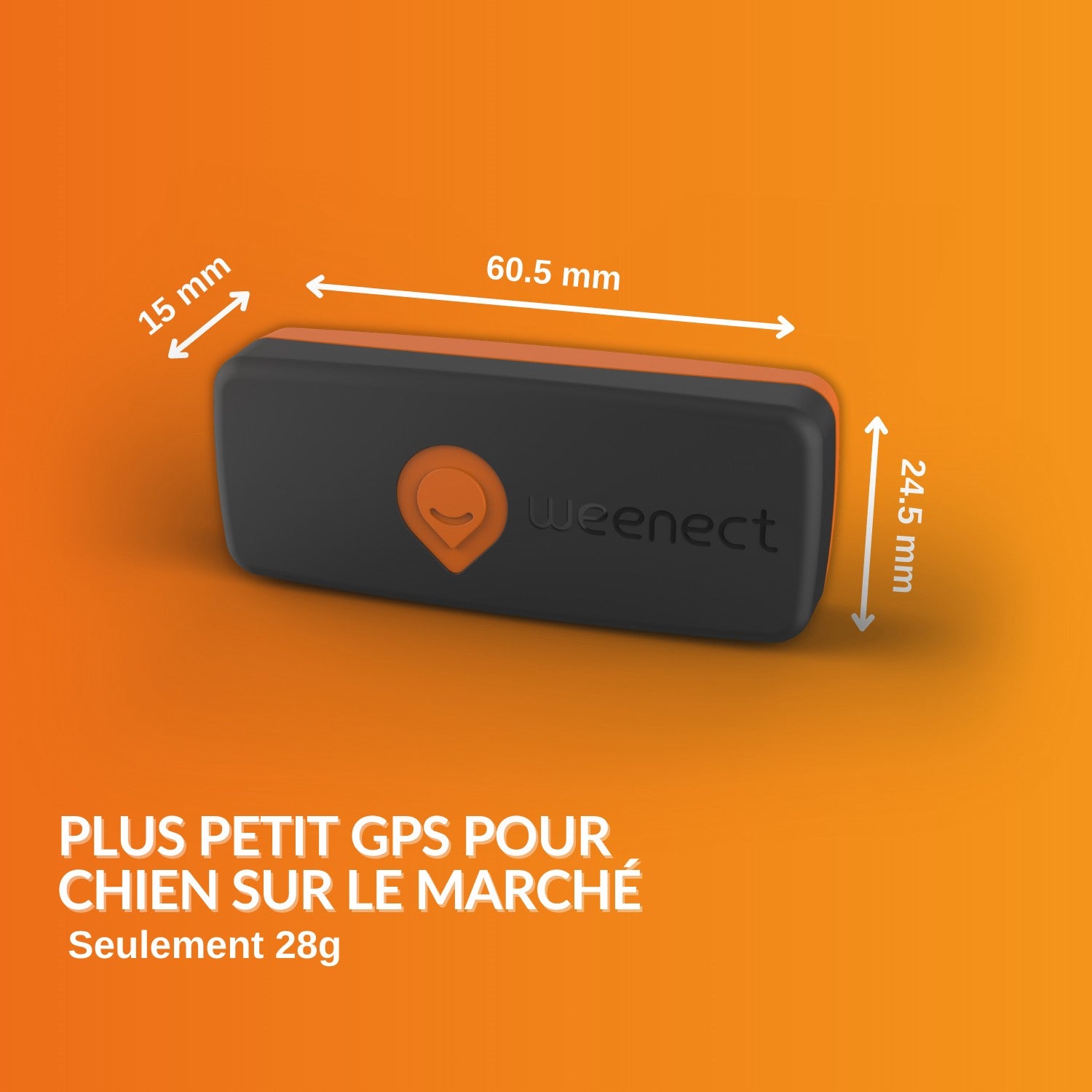 Collier GPS Weenect XS noir chien