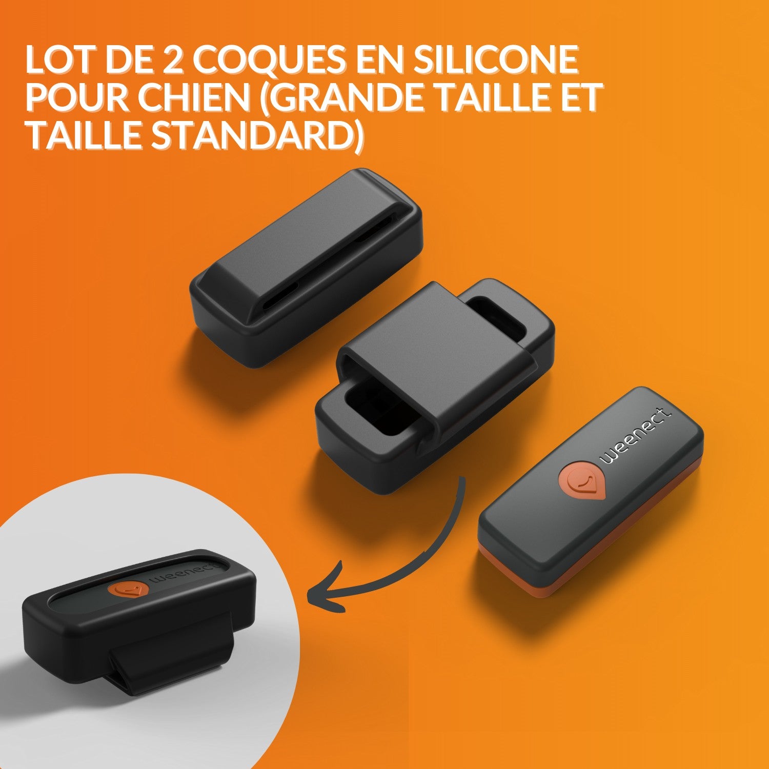Collier GPS Weenect XS noir chien
