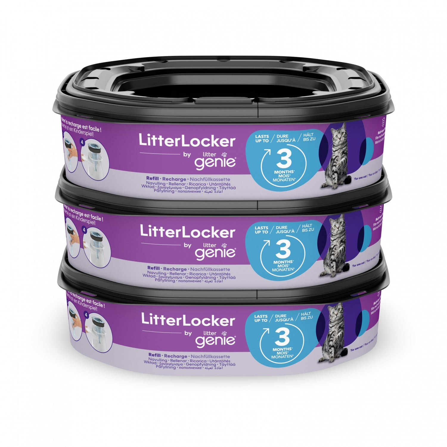 Recharge pour poubelle Litter Locker Fashion &amp; Litter Genie - chat