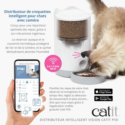 Distributeur connecté Pixi Vision LED 12 repas - chat