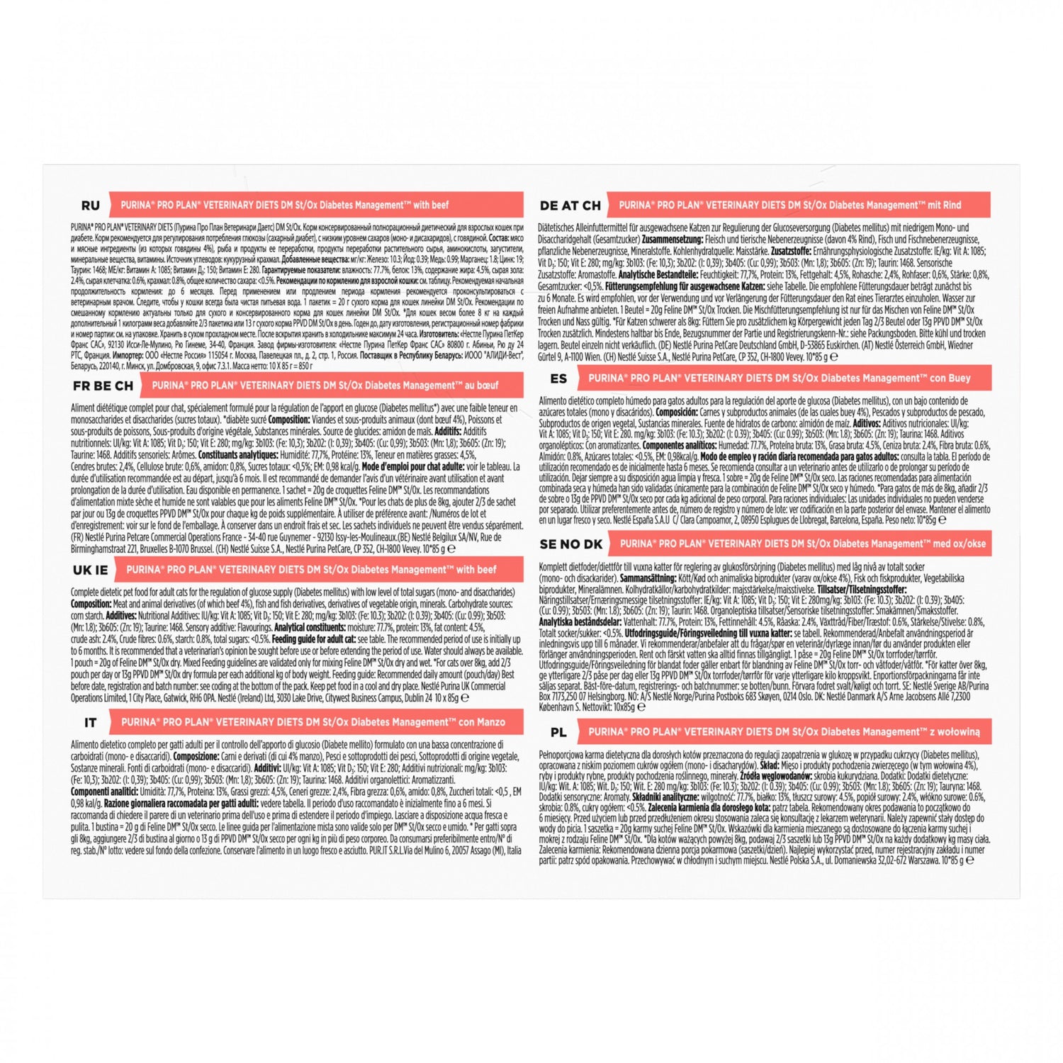 Pro Plan Veterinary Diets DM St/Ox Diabetes Management – pâtée chat