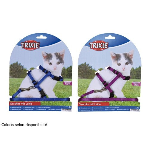 Parure laisse et harnais Kitty chaton