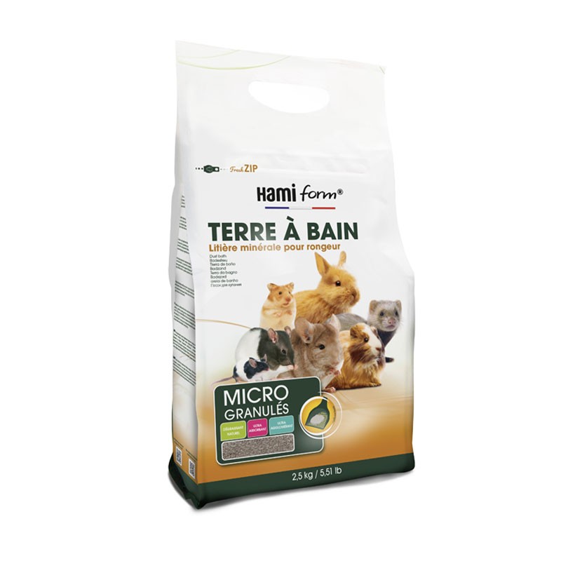 Terre à bain litière rongeur