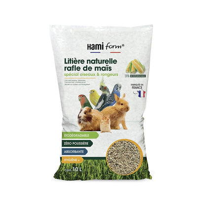Litière naturelle en rafle de maïs rongeurs, oiseaux