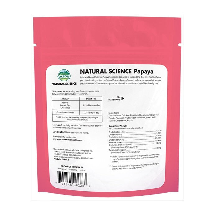 Papaya Fruit Plus - lapin, rongeur