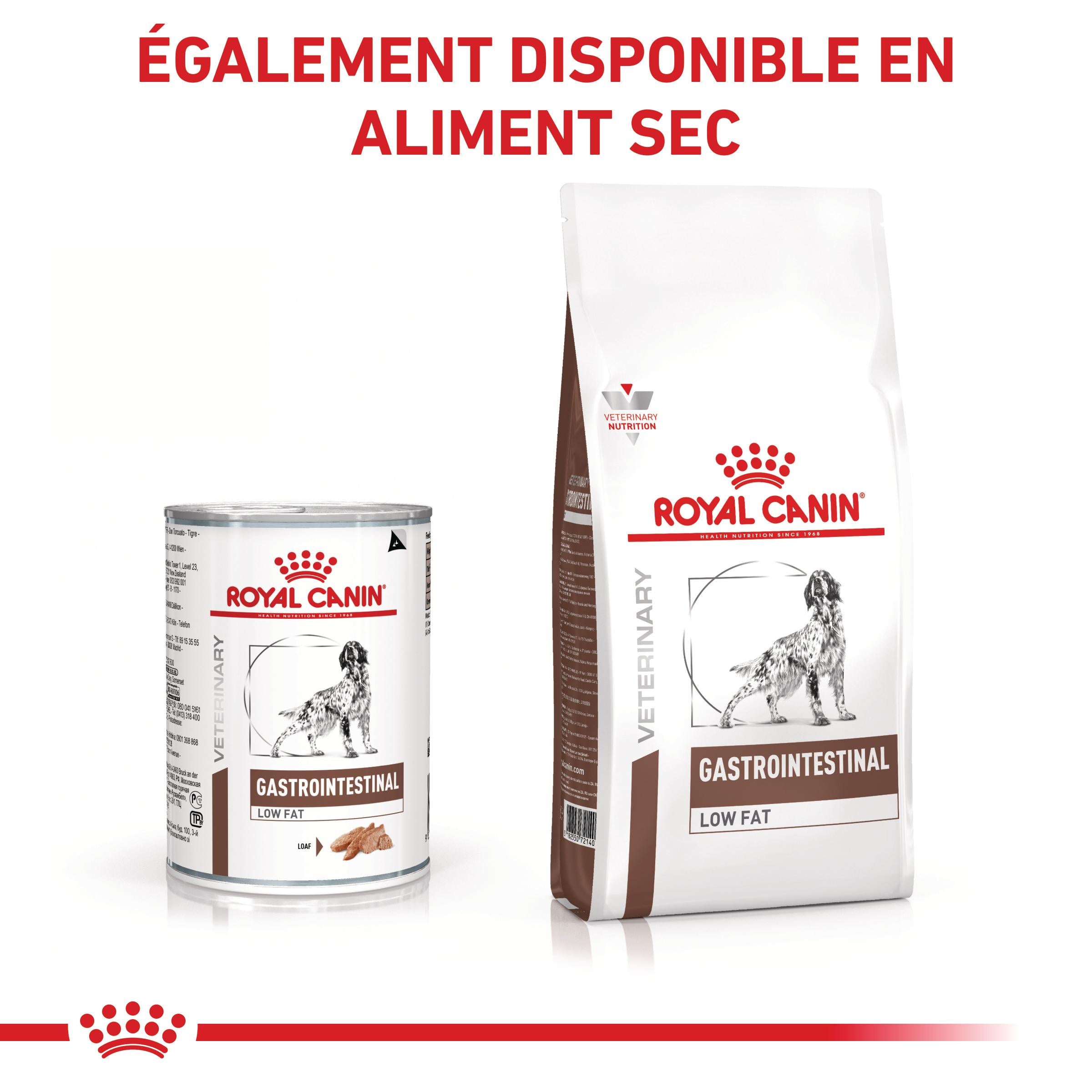 Royal Canin Veterinary Gastrointestinal Low Fat en mousse - pâtée chien