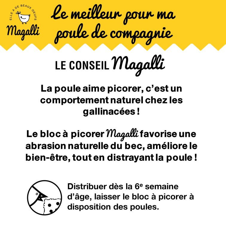 Bloc à picorer poules