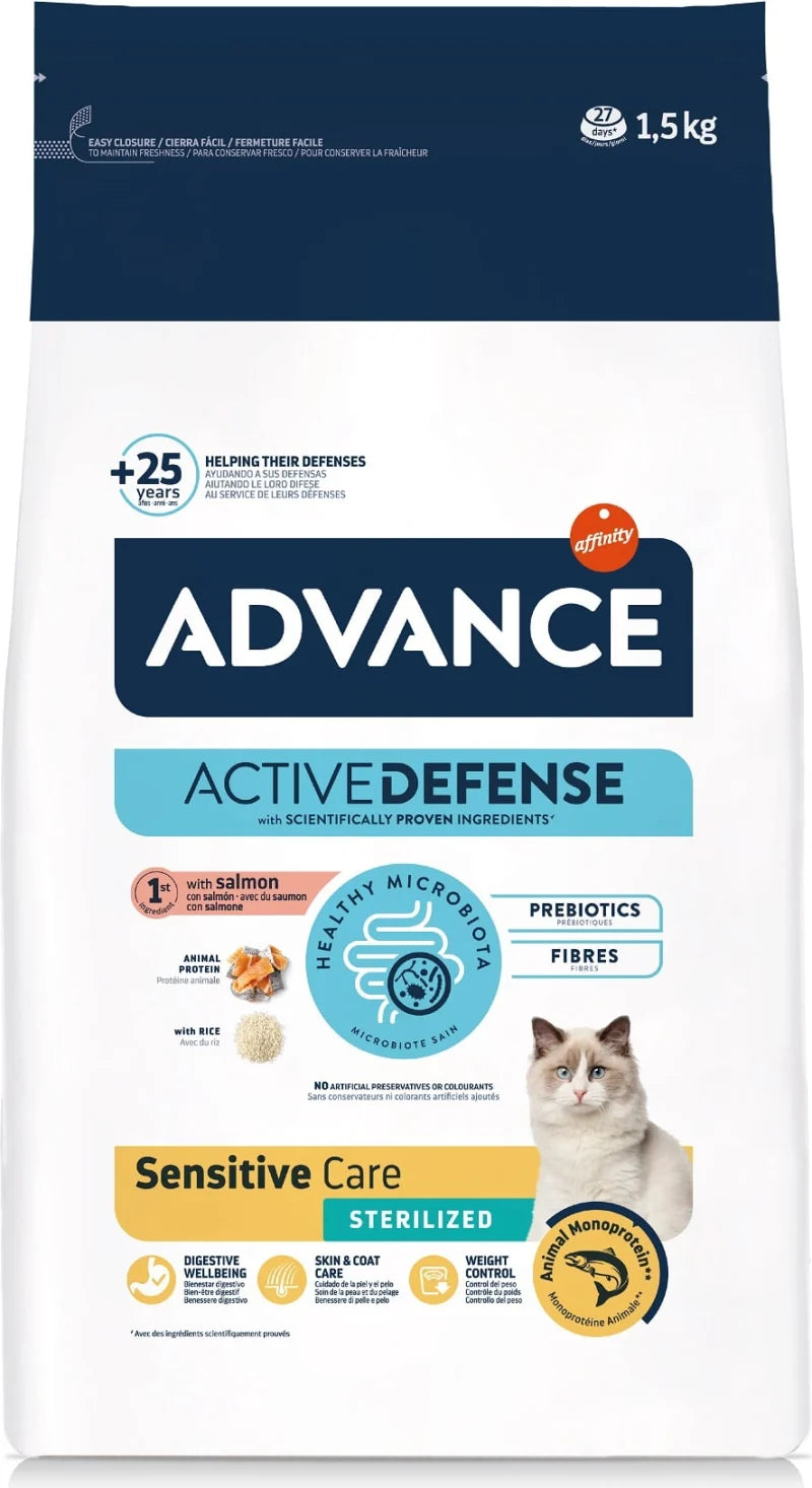 Advance Active Defense Chat Sterilized Sensitive Care Saumon