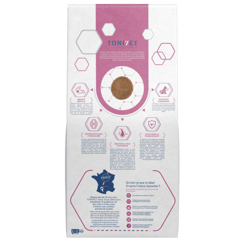 TONIVET JUNIOR MEDIUM POULET -croquettes chien