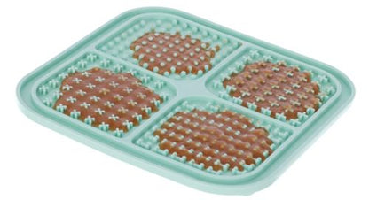Tapis à lécher 20x20 turquoise