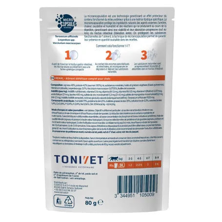 TONIVET Chat Renal Agneau Sachet Repas